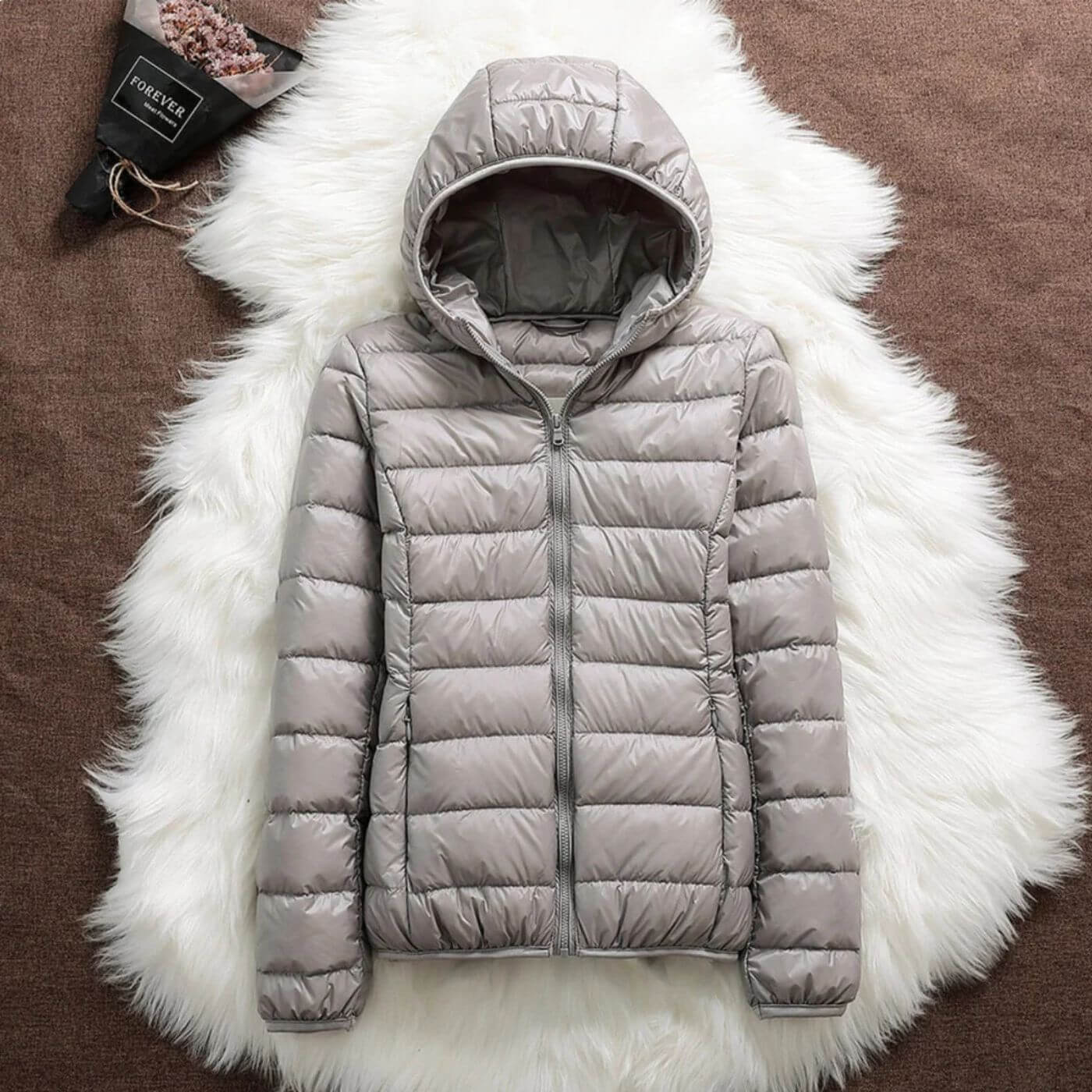Men's Cropped Puffer Jacket | Lightweight, Quilted, Zip Closure 4