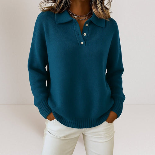 Men's Knit Sweater | Soft Polo Collar, Relaxed Fit 1