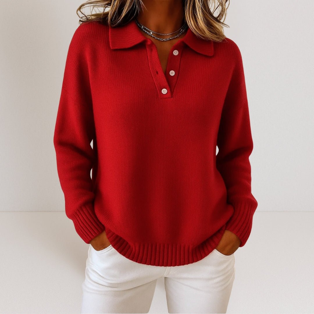 Men's Knit Sweater | Soft Polo Collar, Relaxed Fit 2