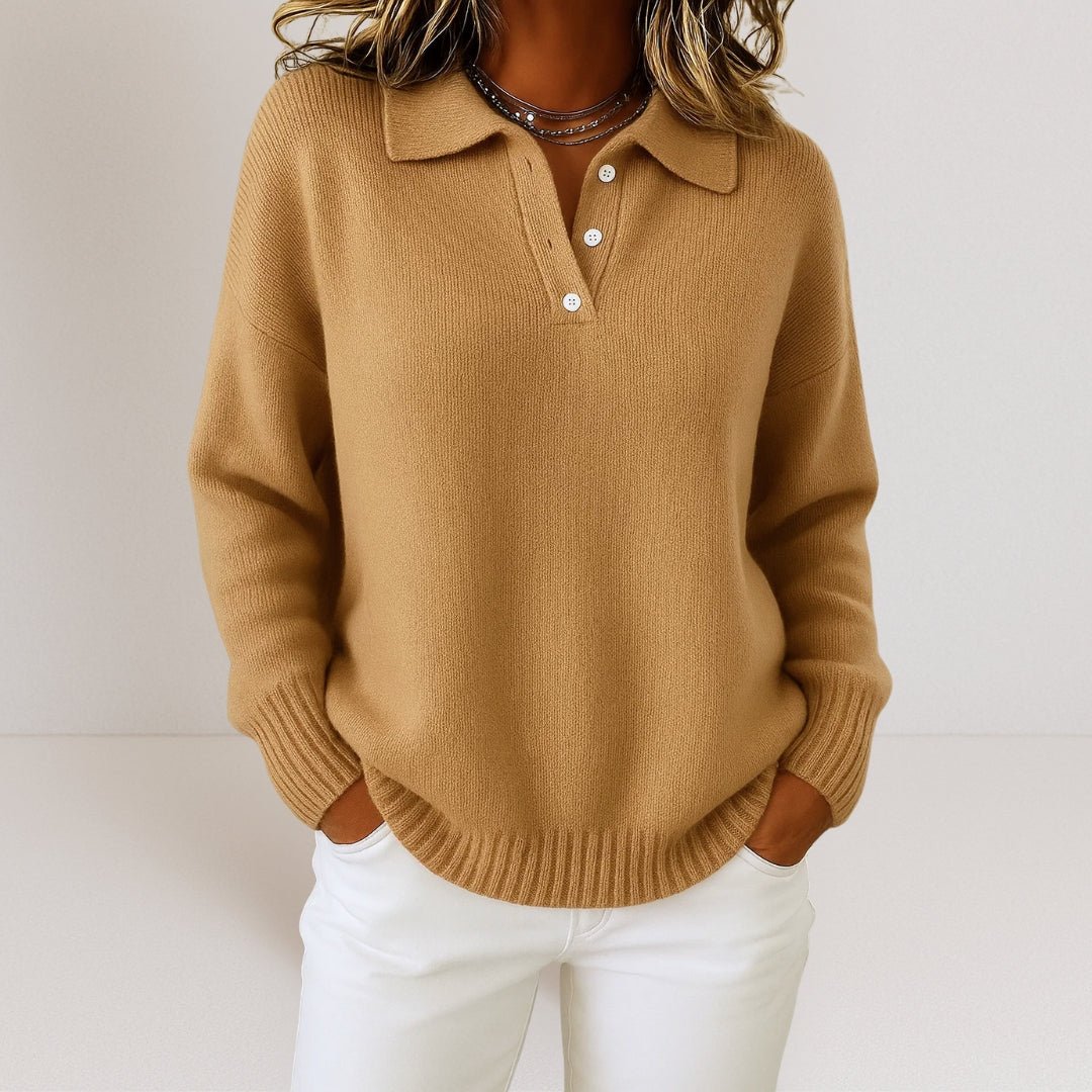 Men's Knit Sweater | Soft Polo Collar, Relaxed Fit 3