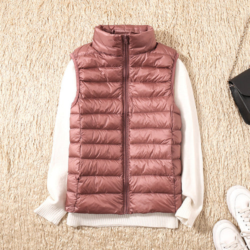 Men's Lightweight Padded Gilet | Stand Collar, Zip Front, Sleeveless Layering Vest 0