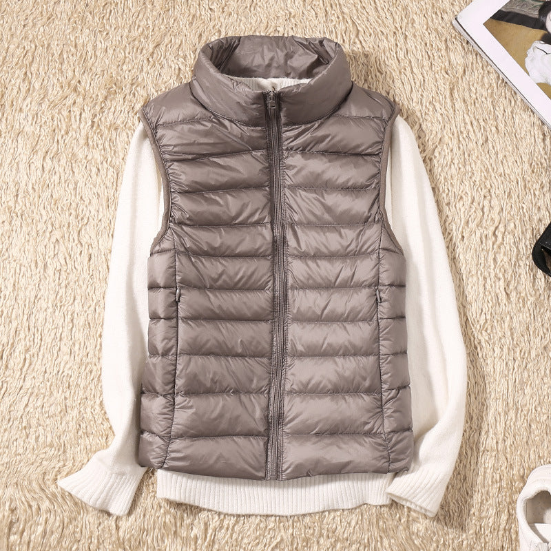 Men's Lightweight Padded Gilet | Stand Collar, Zip Front, Sleeveless Layering Vest 1