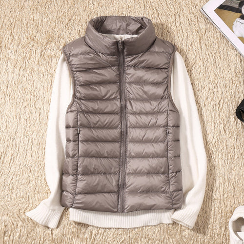 Men's Lightweight Padded Gilet | Stand Collar, Zip Front, Sleeveless Layering Vest 1