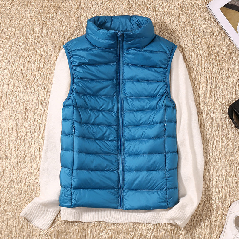 Men's Lightweight Padded Gilet | Stand Collar, Zip Front, Sleeveless Layering Vest 10