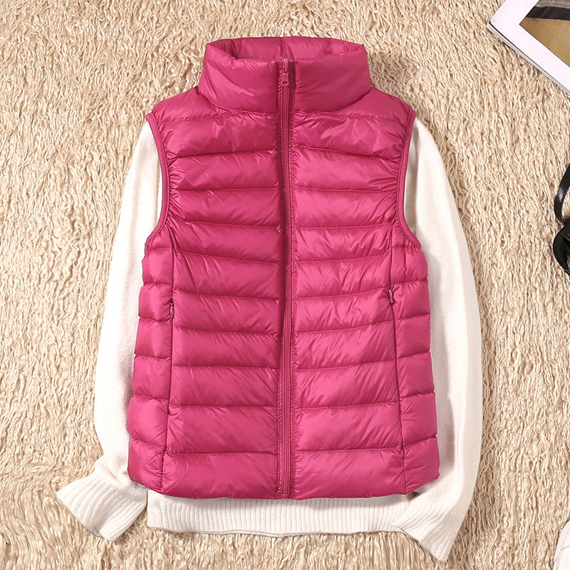 Men's Lightweight Padded Gilet | Stand Collar, Zip Front, Sleeveless Layering Vest 12