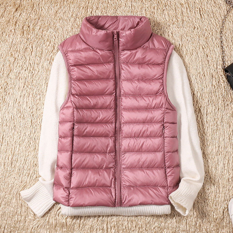 Men's Lightweight Padded Gilet | Stand Collar, Zip Front, Sleeveless Layering Vest 3