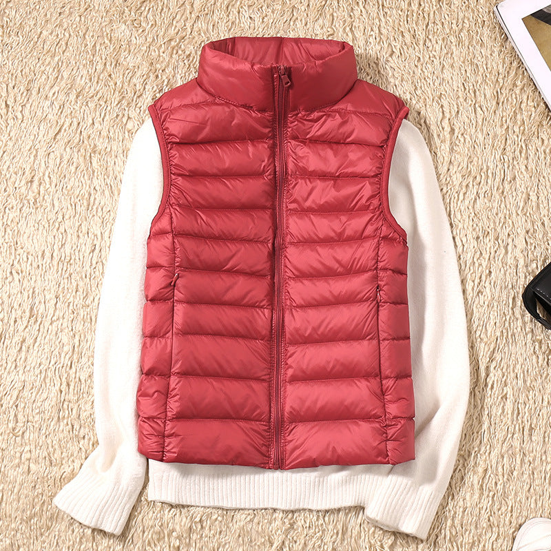 Men's Lightweight Padded Gilet | Stand Collar, Zip Front, Sleeveless Layering Vest 4