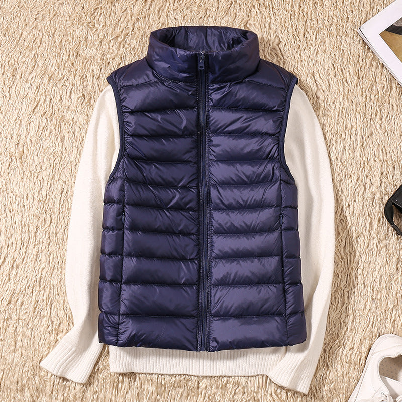 Men's Lightweight Padded Gilet | Stand Collar, Zip Front, Sleeveless Layering Vest 5