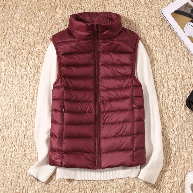 Men's Lightweight Padded Gilet | Stand Collar, Zip Front, Sleeveless Layering Vest 6