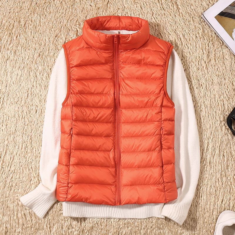 Men's Lightweight Padded Gilet | Stand Collar, Zip Front, Sleeveless Layering Vest 9