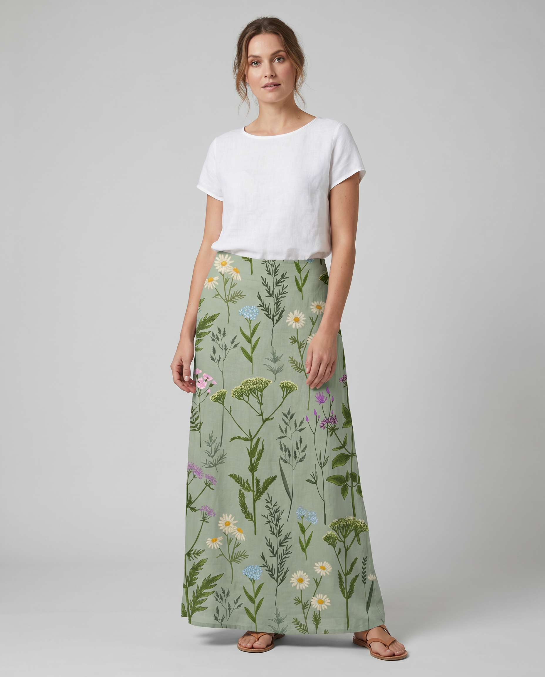 Women's A-Line Skirt | Botanical Print, Comfortable Fit 3