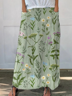 Women's A-Line Skirt | Botanical Print, Comfortable Fit 4