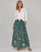 Women's A-Line Skirt | Retro Floral Animal Print, Comfortable Fit 1