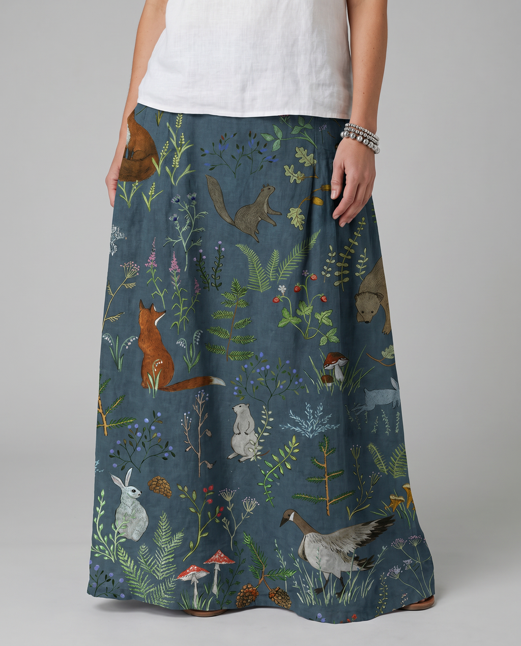 Women's A-Line Skirt | Retro Floral Animal Print, Comfortable Fit 3
