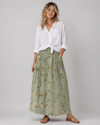 Women's A-Line Skirt | Retro Floral Print, Comfortable Fit, Side Pockets 0