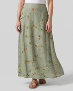 Women's A-Line Skirt | Retro Floral Print, Comfortable Fit, Side Pockets 3