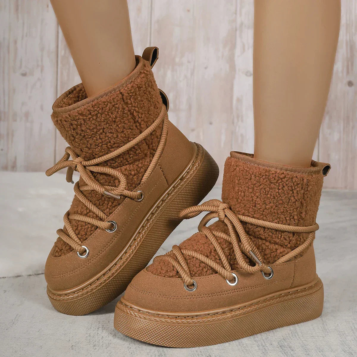 Women's Ankle Boots | Lace-Up, Platform Sole, Casual Winter Style 2