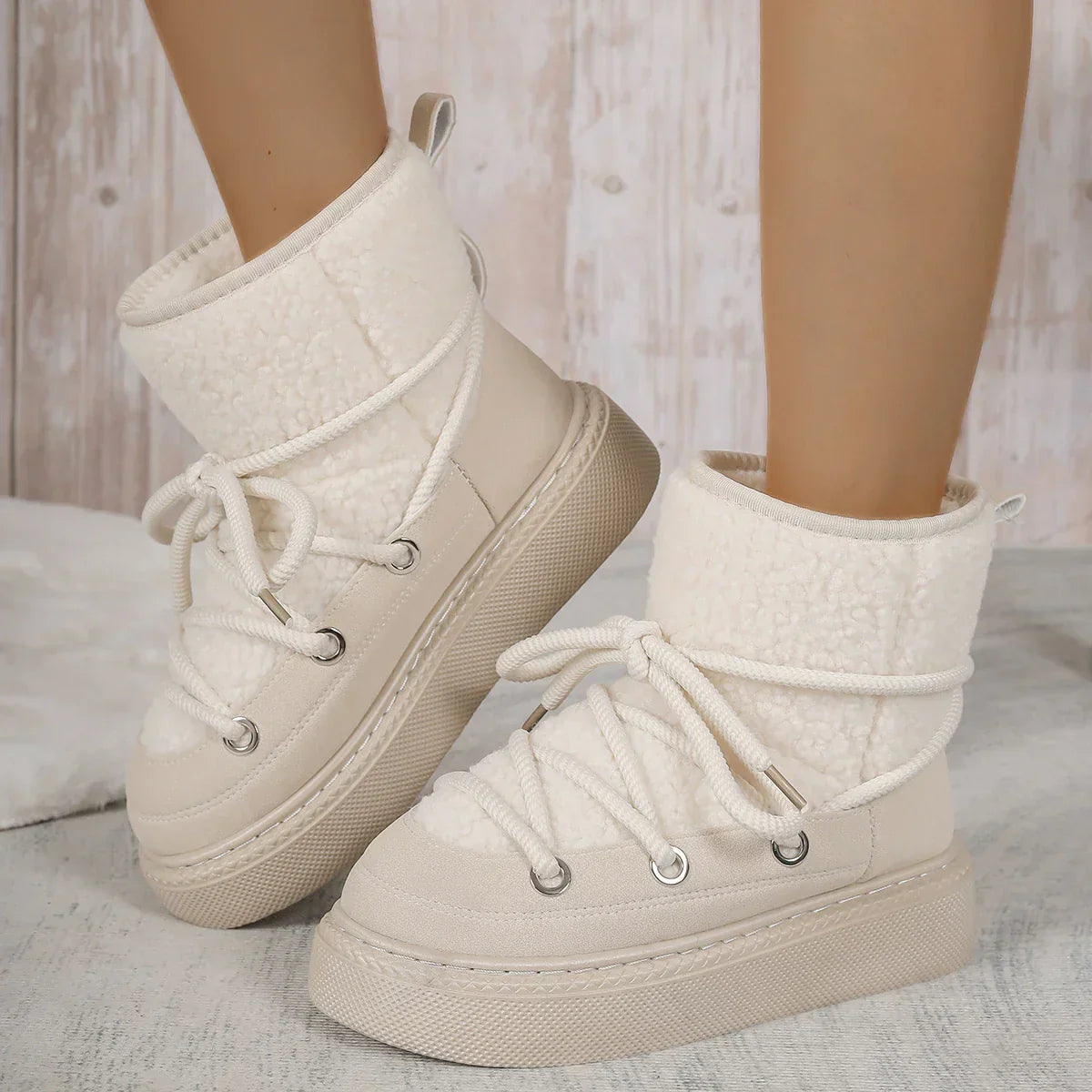 Women's Ankle Boots | Lace-Up, Platform Sole, Casual Winter Style 3