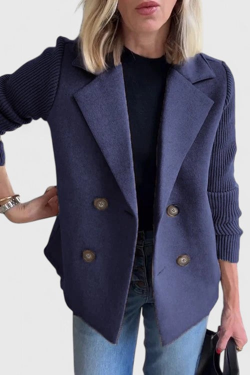 Women's Black Blazer | Double-Breasted, Tailored Fit, Plus Size Available 4