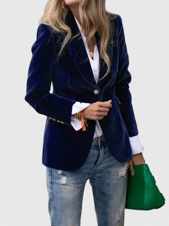 Women's Black Blazer | Elegant Tailored Fit, Versatile Style, Plus Size Available 2