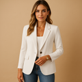 Women's Black Blazer | Fitted Design, Single Button Closure, Flap Pockets 0