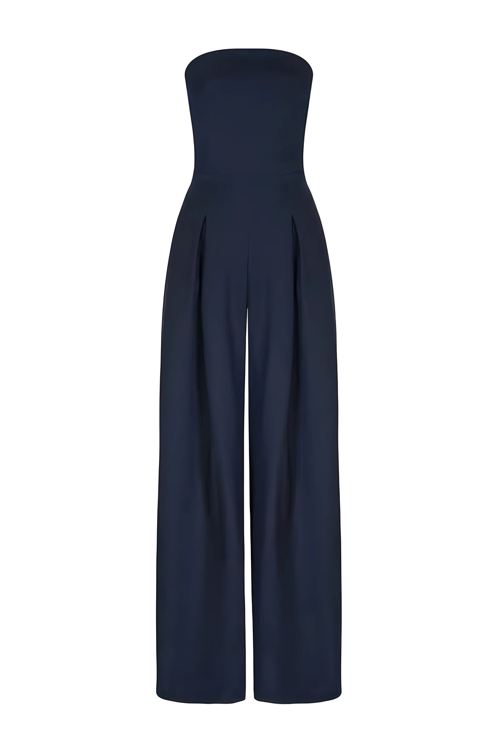 Women's Black Jumpsuit | Strapless Corset Fit, Straight Leg 4