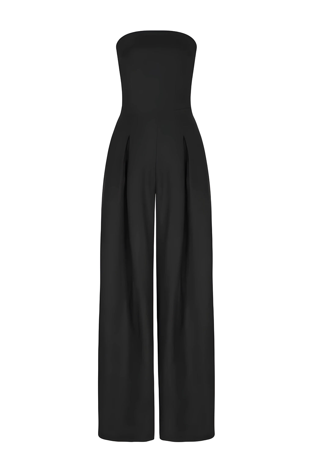 Women's Black Jumpsuit | Strapless Corset Fit, Straight Leg 6