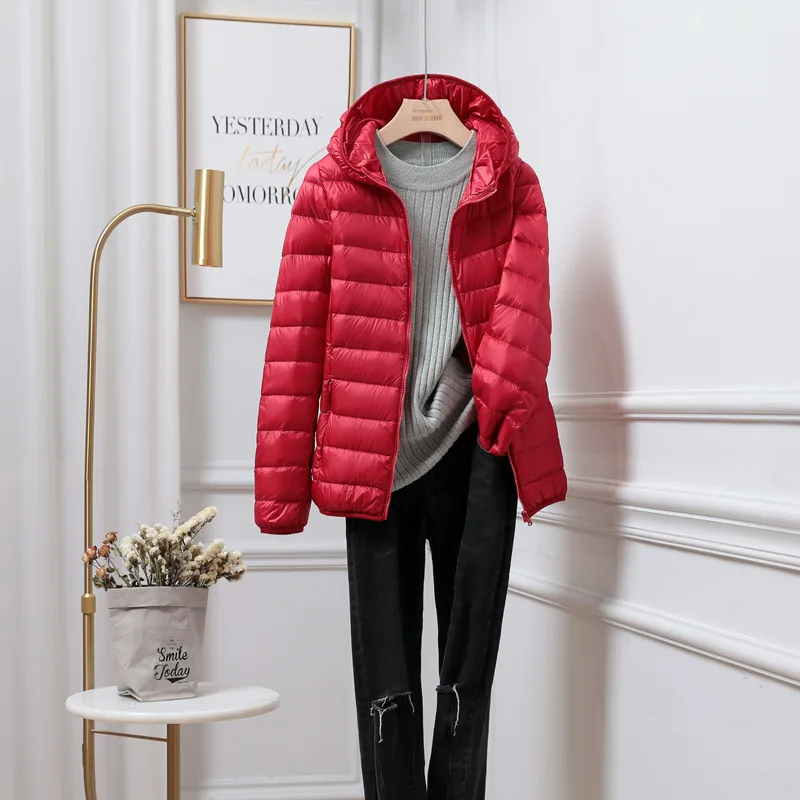Women's Black Puffer Jacket | Lightweight Hooded, Cropped Slim Fit 12
