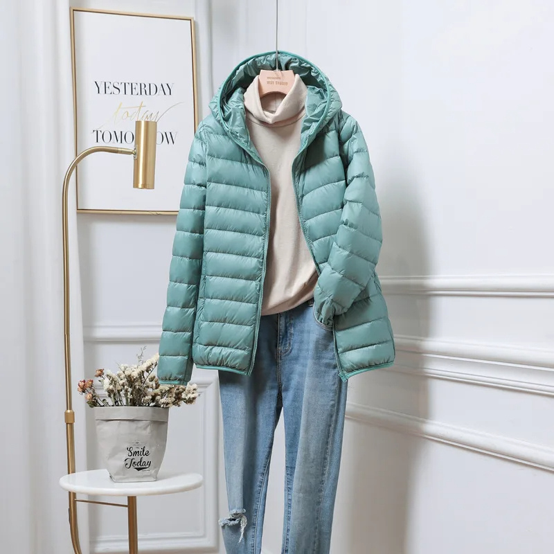 Women's Black Puffer Jacket | Lightweight Hooded, Cropped Slim Fit 5