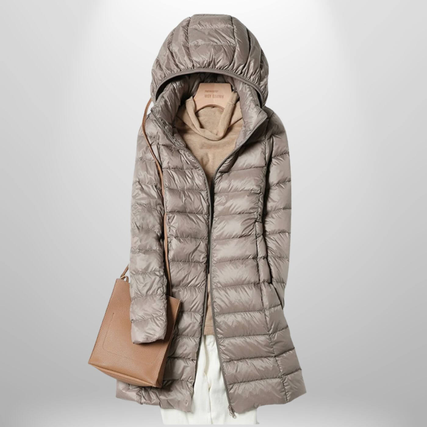 Women's Black Puffer Jacket | Lightweight, Hooded, Mid-Thigh Length 0