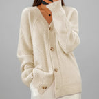 Women's Cashmere Cardigan | 100% Premium, Long Sleeves, Button Closure 0