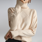 Women's Cashmere Sweater | Black Turtleneck, Elegant Fit 0