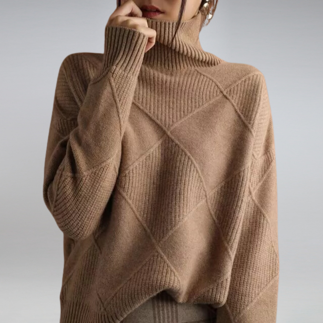 Women's Cashmere Sweater | Black Turtleneck, Elegant Fit 2