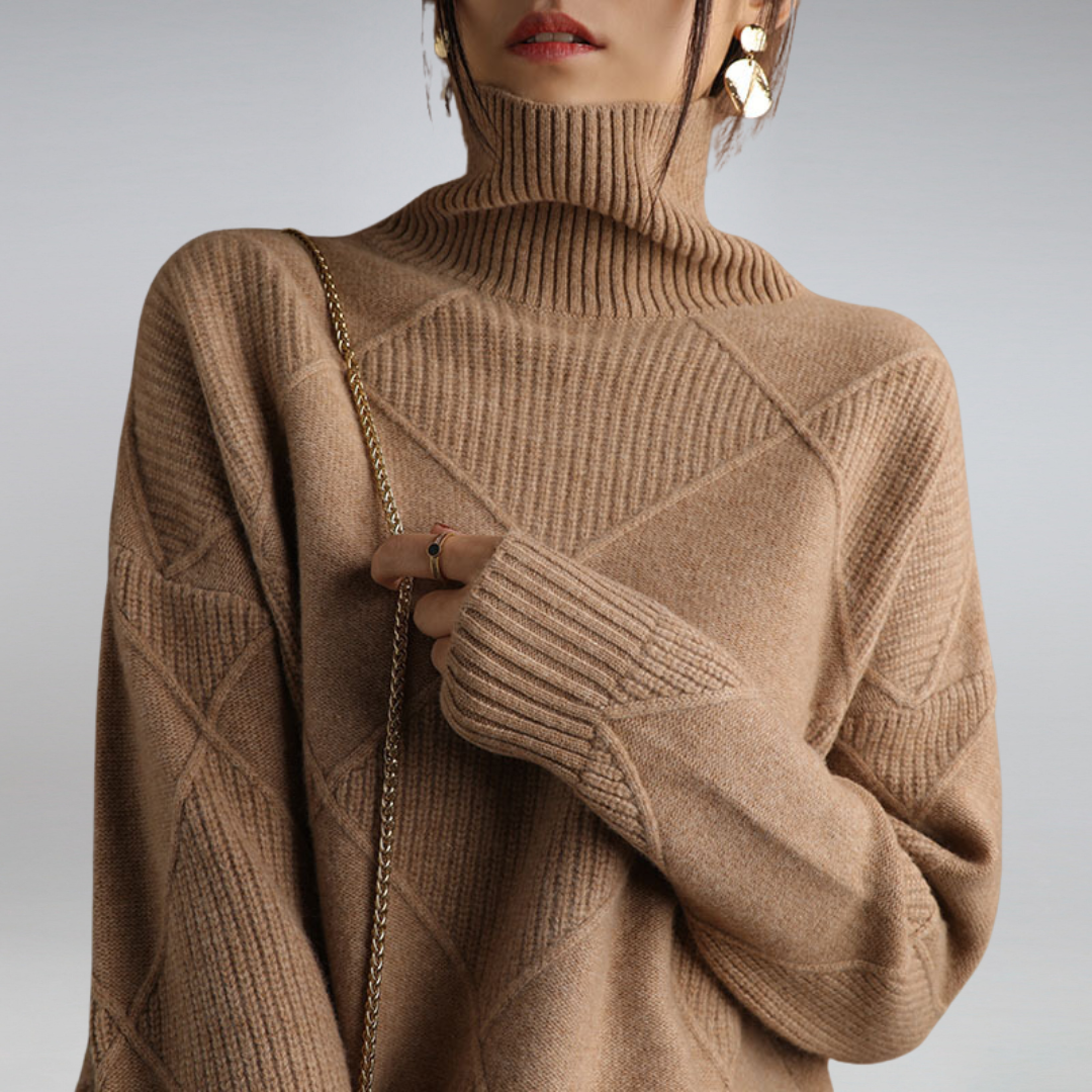 Women's Cashmere Sweater | Black Turtleneck, Elegant Fit 3