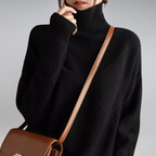 Women's Cashmere Sweater | Black Turtleneck, Elegant Fit 5
