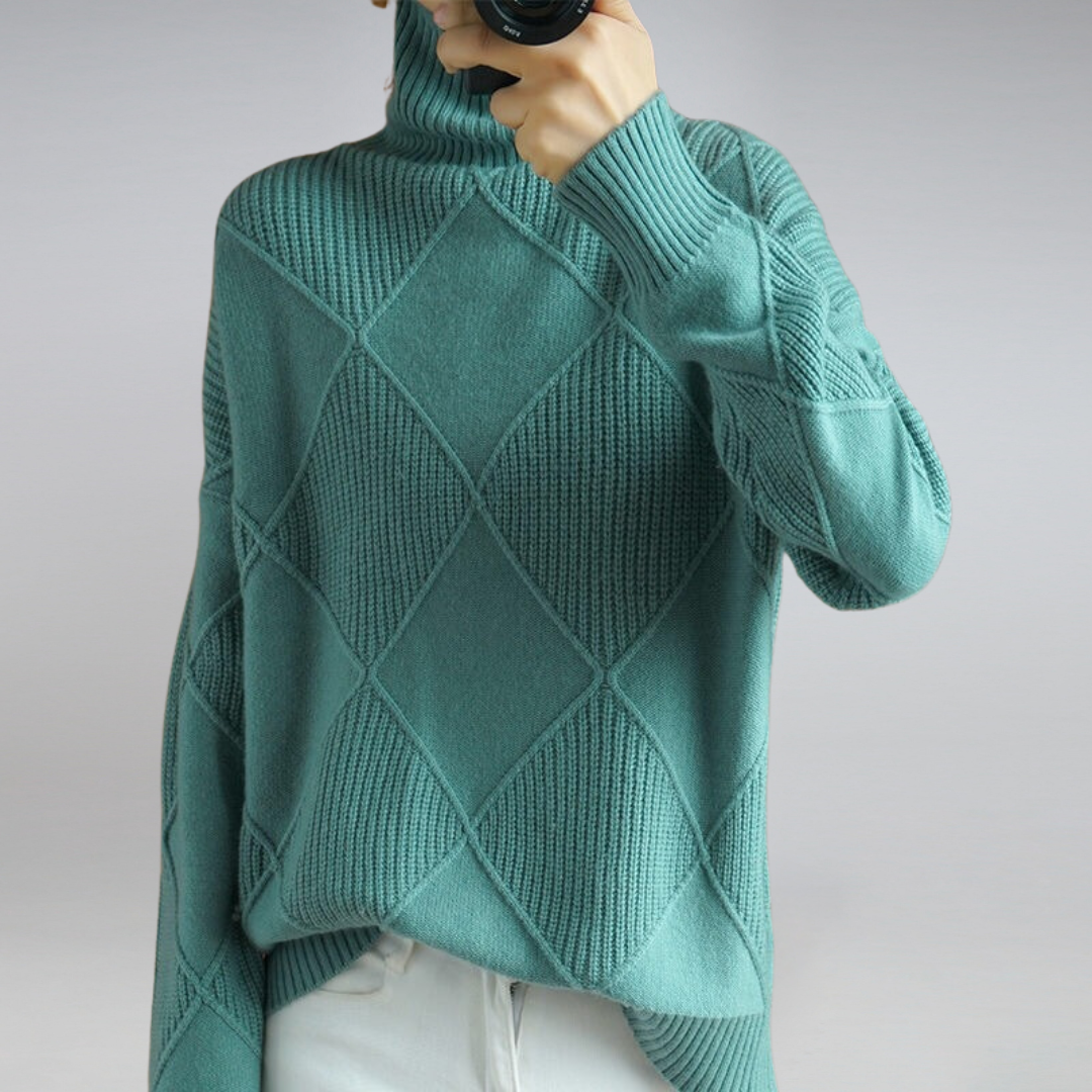 Women's Cashmere Sweater | Black Turtleneck, Elegant Fit 8
