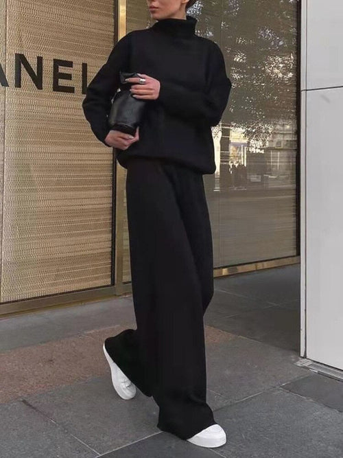 Women's Casual Outfit | Comfortable Polyester Set for Autumn 0