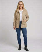 Women's Casual Utility Jacket | Drawstring Waist, Flap Pockets, Lightweight 2