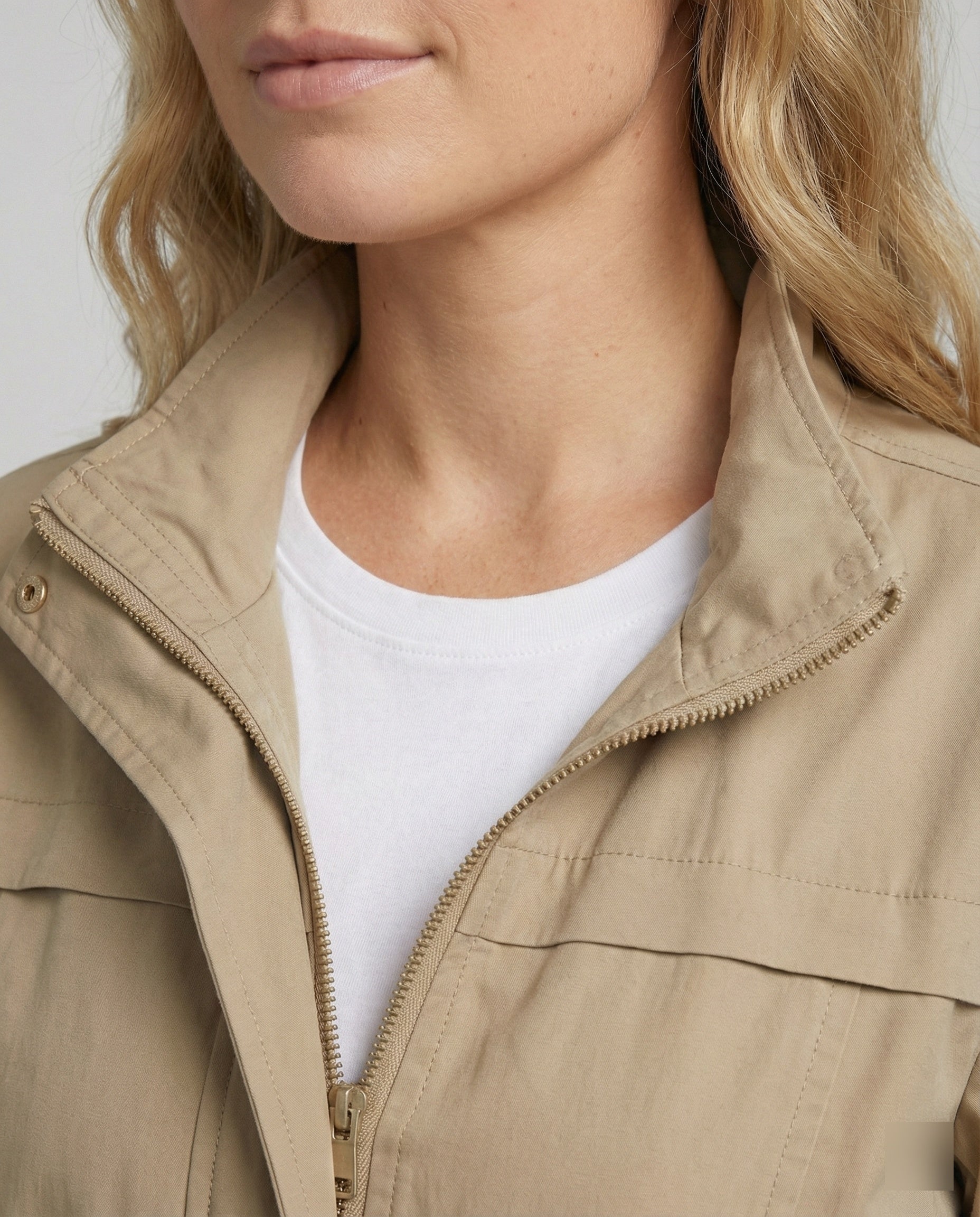 Women's Casual Utility Jacket | Drawstring Waist, Flap Pockets, Lightweight 3
