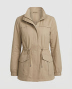 Women's Casual Utility Jacket | Drawstring Waist, Flap Pockets, Lightweight 4