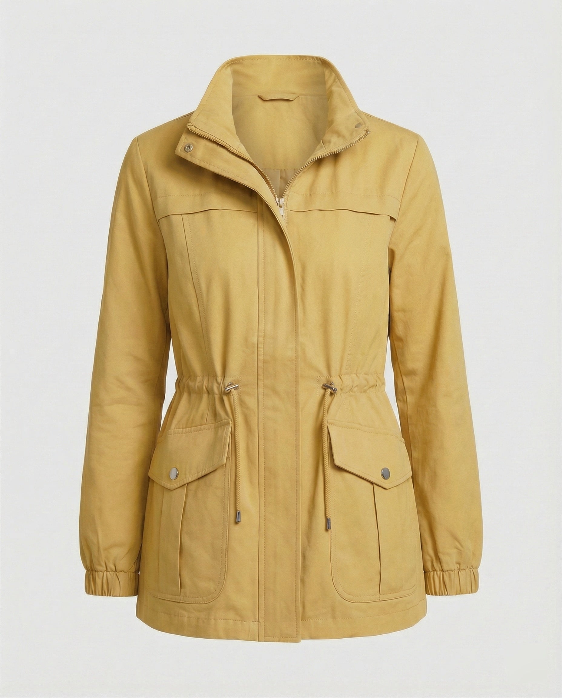 Women's Casual Utility Jacket | Drawstring Waist, Flap Pockets, Lightweight 7