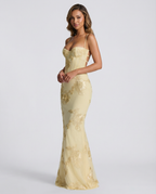 Women's Cocktail Dress | Elegant Backless Floral Design, Slim Fit 1