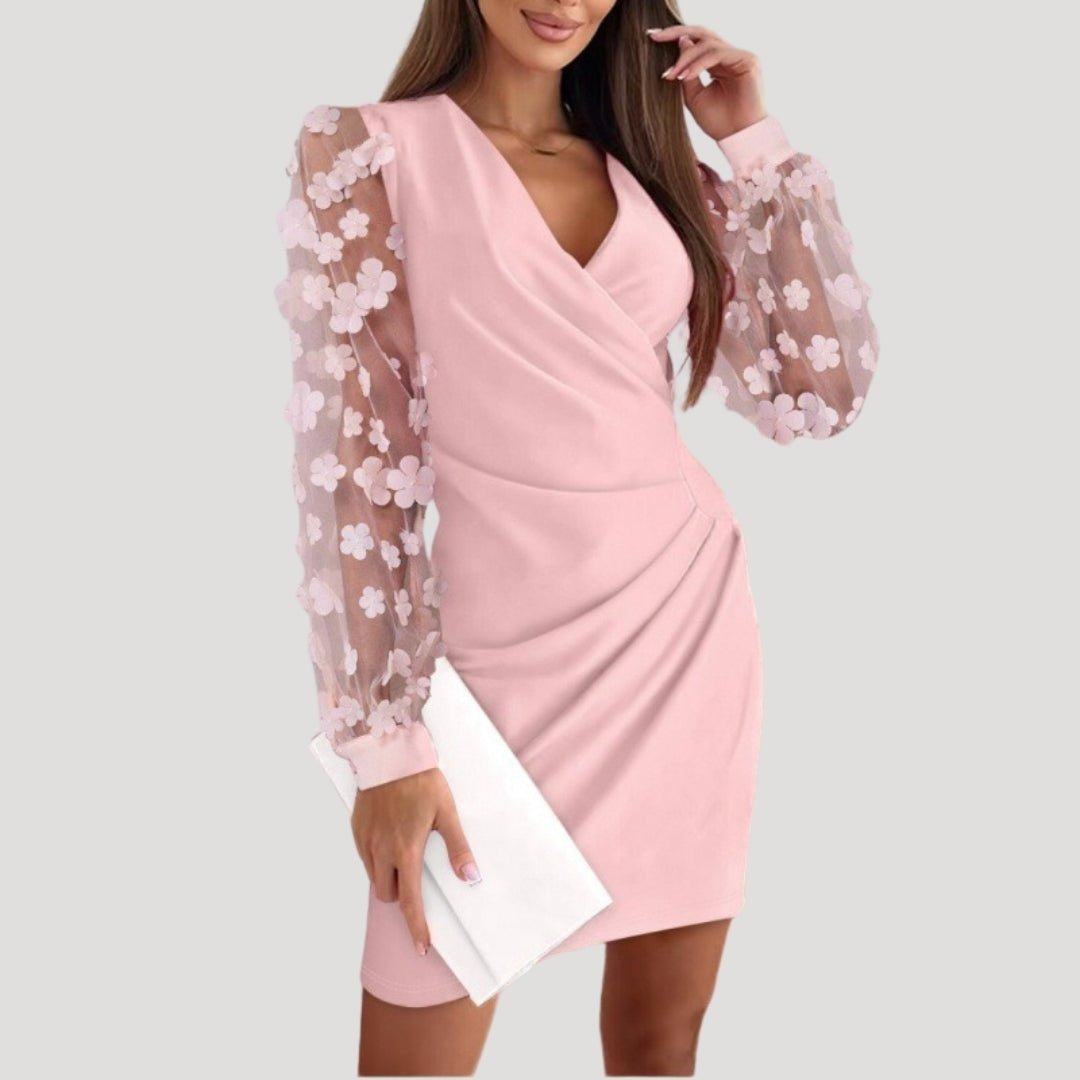 Women's Cocktail Dress | Mesh Bodycon Mini with Relaxed Fit 4