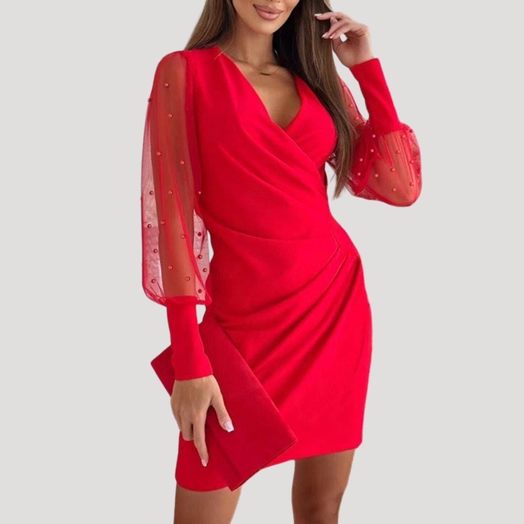 Women's Cocktail Dress | Mesh Bodycon Mini with Relaxed Fit 5