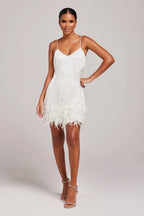 Women's Cocktail Mini Dress | Sequin Detail, Relaxed Fit 0