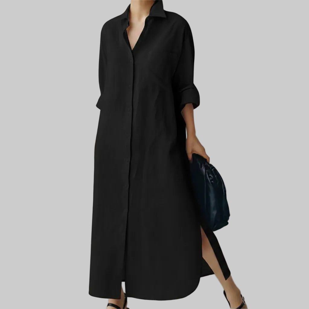 Women's Dress | Oversized Cotton Shirt, Lightweight Summer Style 0