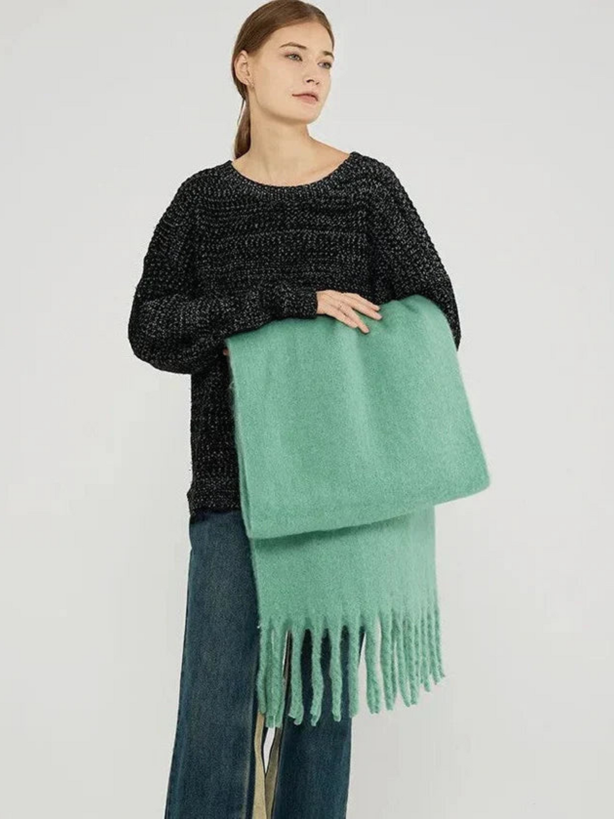 Women's Extra Long Scarf | Soft Fabric, 240 cm Length, Versatile Winter Accessory 7