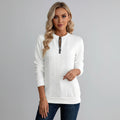Women's Half Zip Sweatshirt | Soft Cotton-Polyester Blend, Knitted Design 0