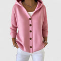 Women's Hooded Cardigan | Relaxed Fit, Button-Down Long Sleeve Sweater 0