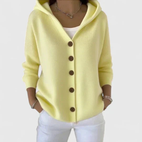 Women's Hooded Cardigan | Relaxed Fit, Button-Down Long Sleeve Sweater 2